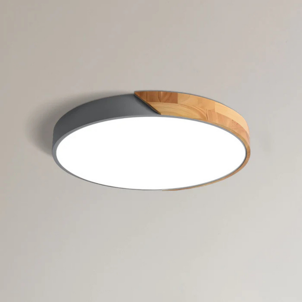 Plafonnier LED nordique en bois | 3 tailles, 6 coloris