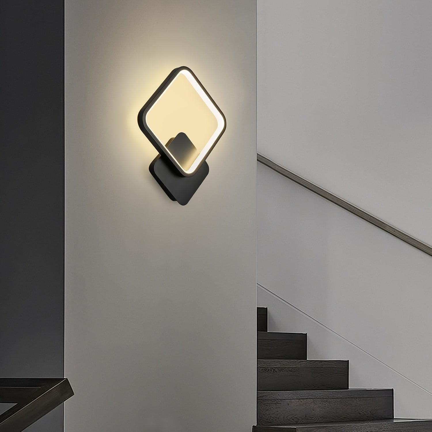 Applique murale LED carrée 25 × 29 cm | 14 W, 3 teintes