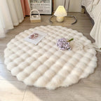 Tapis rond Cloud Comfort | Moelleux à effet bulles, 90 cm
