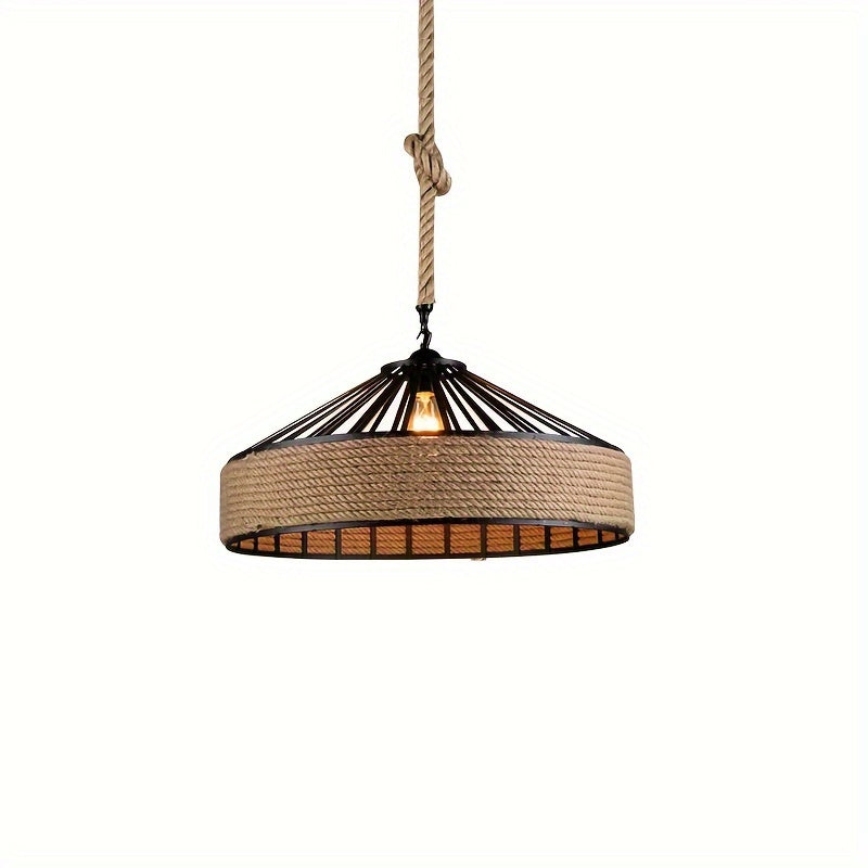 Suspension en corde de chanvre | Campagne vintage, Ø 30 cm