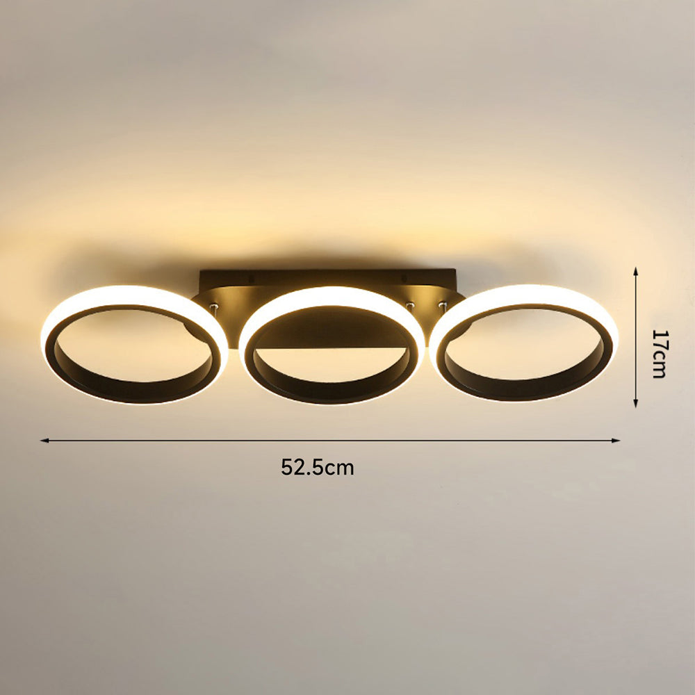 Plafonnier LED à anneaux | Design contemporain épuré