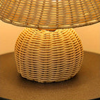 Lampe de bureau en bambou tressé | USB 5 V, esprit boho