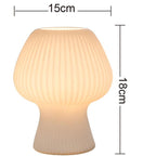 Lampe de chevet champignon | Verre nervuré vintage