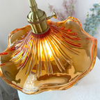 Suspension en verre fleur | Abat-jour Ø25 cm, 3 coloris