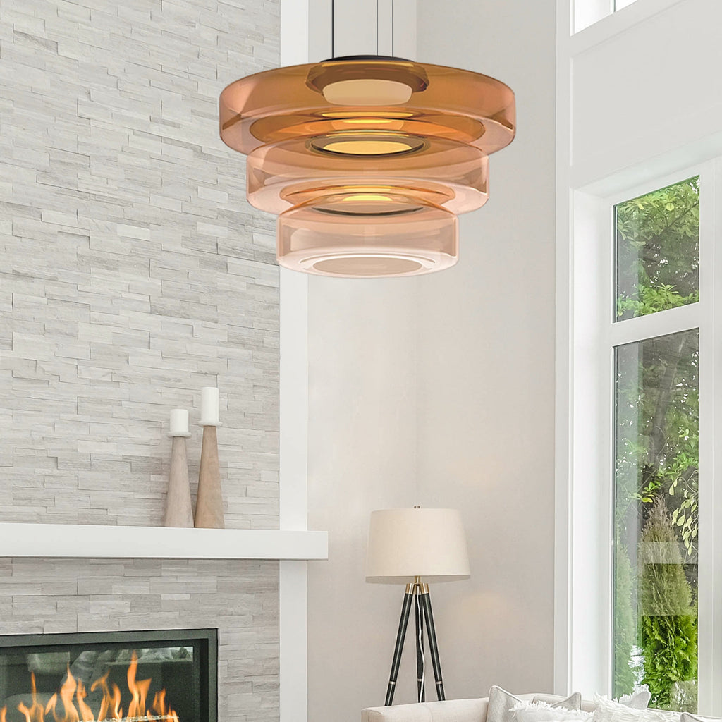 Suspension en verre Bauhaus | 3 diamètres, 3 teintes