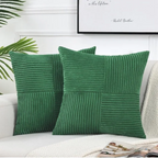 Housse de coussin en velours côtelé | 45 × 45 cm, rayée