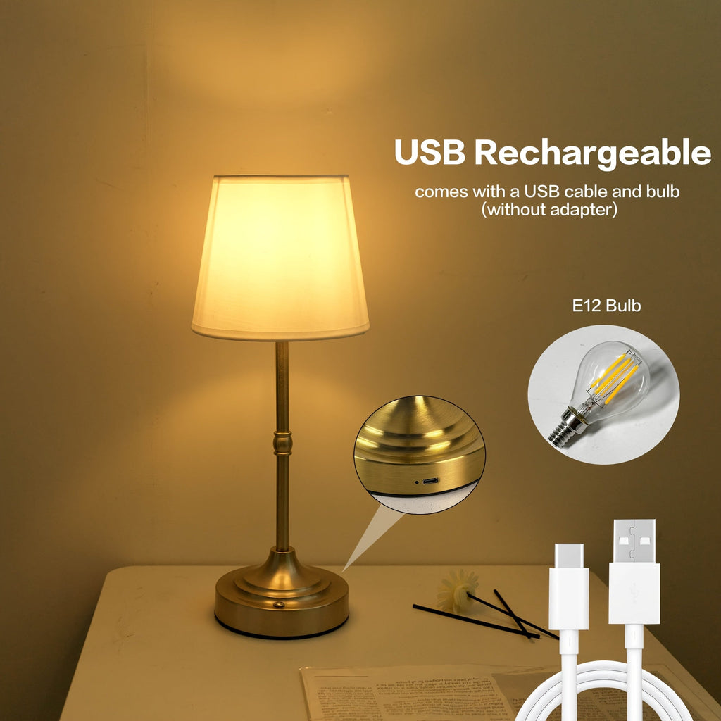Lampe à poser sans fil à variateur | Rechargeable en USB