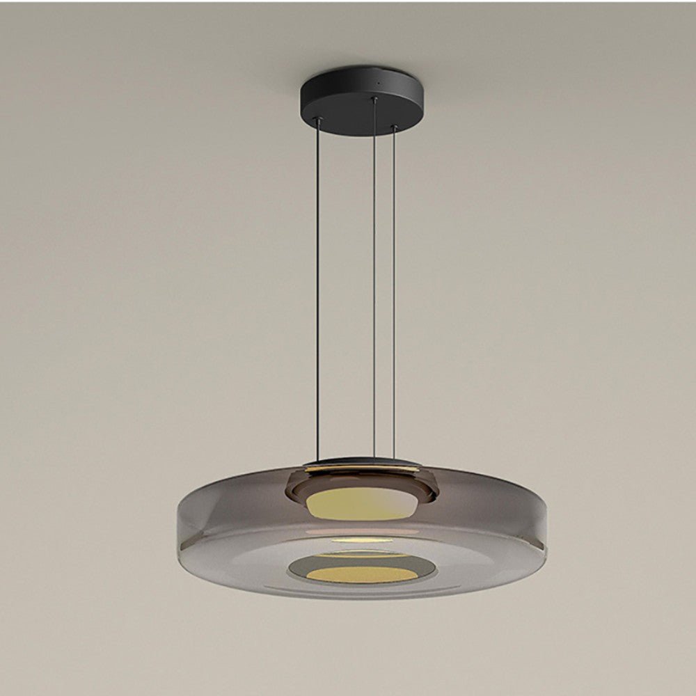 Suspension Bauhaus en verre | Suspension LED à étages, 6 tailles
