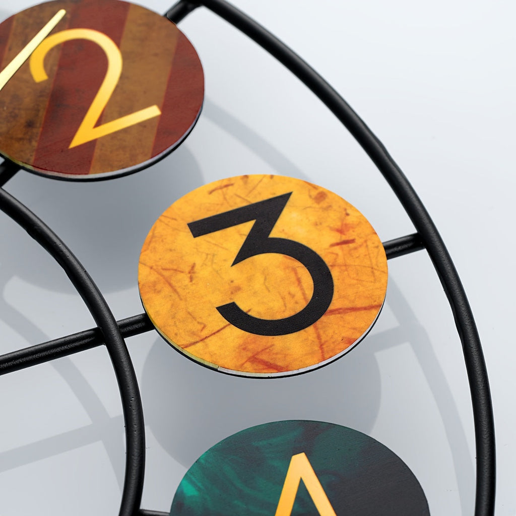 Horloge murale en métal coloré | Rétro en fer, Ø 37 cm