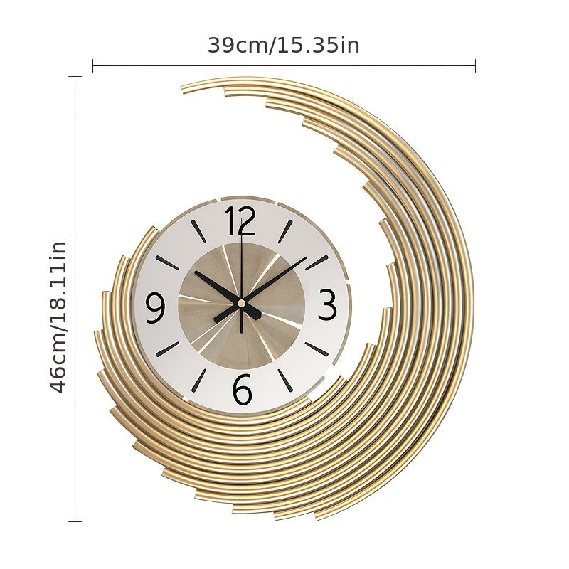 Horloge murale 3D en métal | Quartz silencieux, 2 tailles