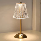 Lampe à poser en cristal | Rechargeable USB, 3 teintes