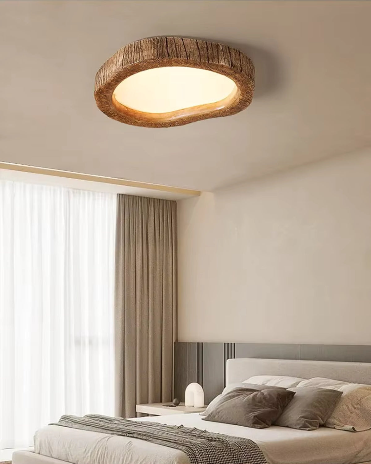Plafonnier Le Halo Bois | LED effet bois, 3 tailles