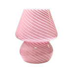 Lampe champignon en verre façon Murano | USB, H 18 cm