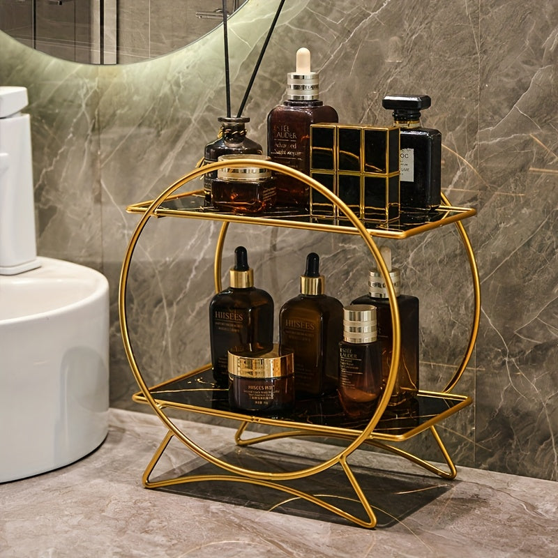 Organiseur de salle de bain 2 niveaux | Métal, 4 coloris