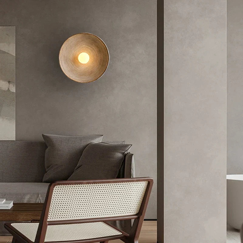 Applique murale bois rustique | LED incluse, 2 blancs