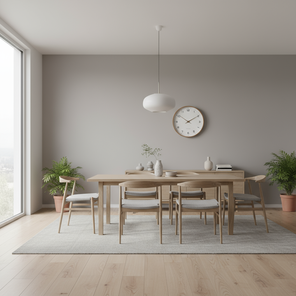 Horloge murale nordique | Bois et quartz silencieux