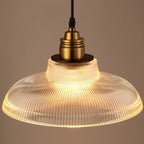 Suspension en verre nervuré LumiVibe | Ø 30 cm, douille E27