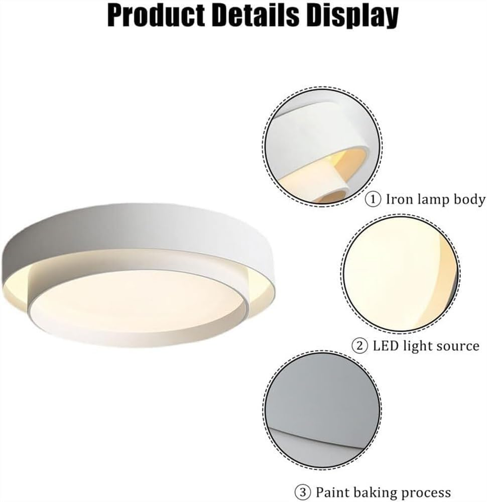 Plafonnier LED rond nordique | Ø 40, 50 ou 60 cm