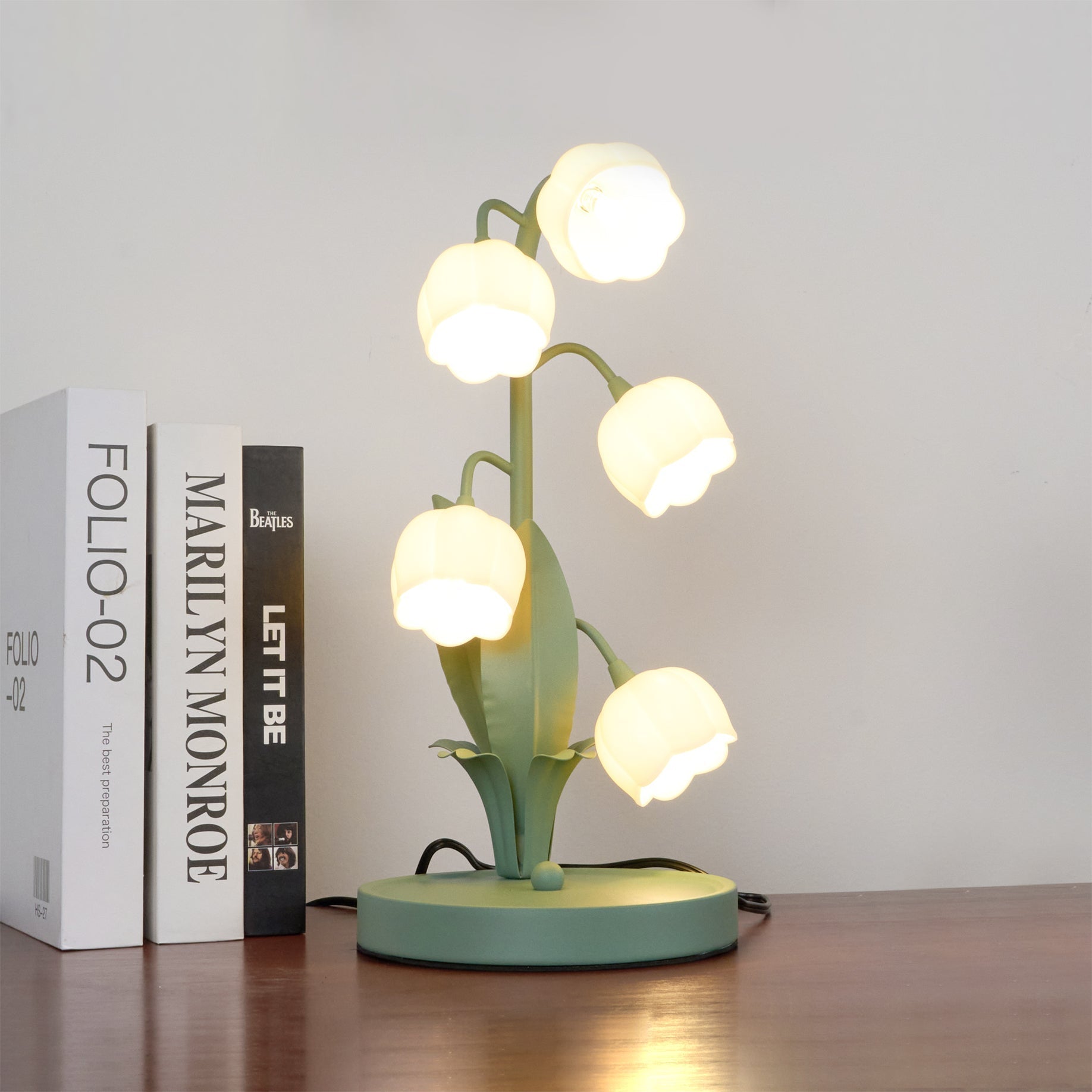 Lampe à poser Bell Orchid | Luminaire floral Ø 18 × H 36 cm