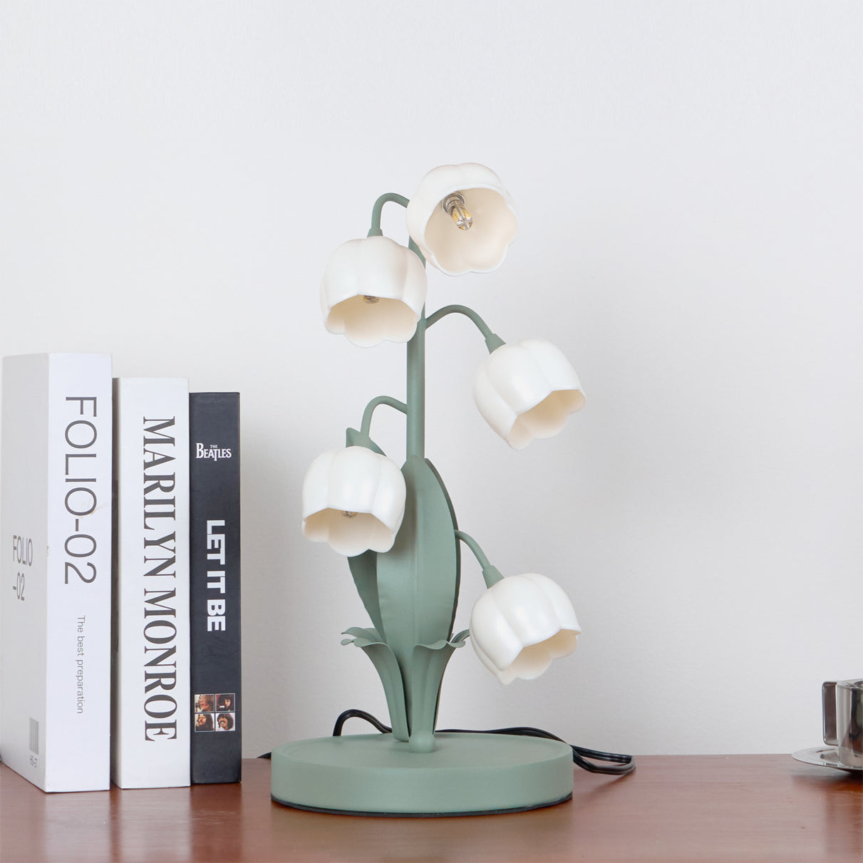 Lampe à poser Bell Orchid | Luminaire floral Ø 18 × H 36 cm