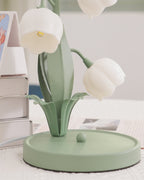 Lampe à poser Bell Orchid | Luminaire floral Ø 18 × H 36 cm