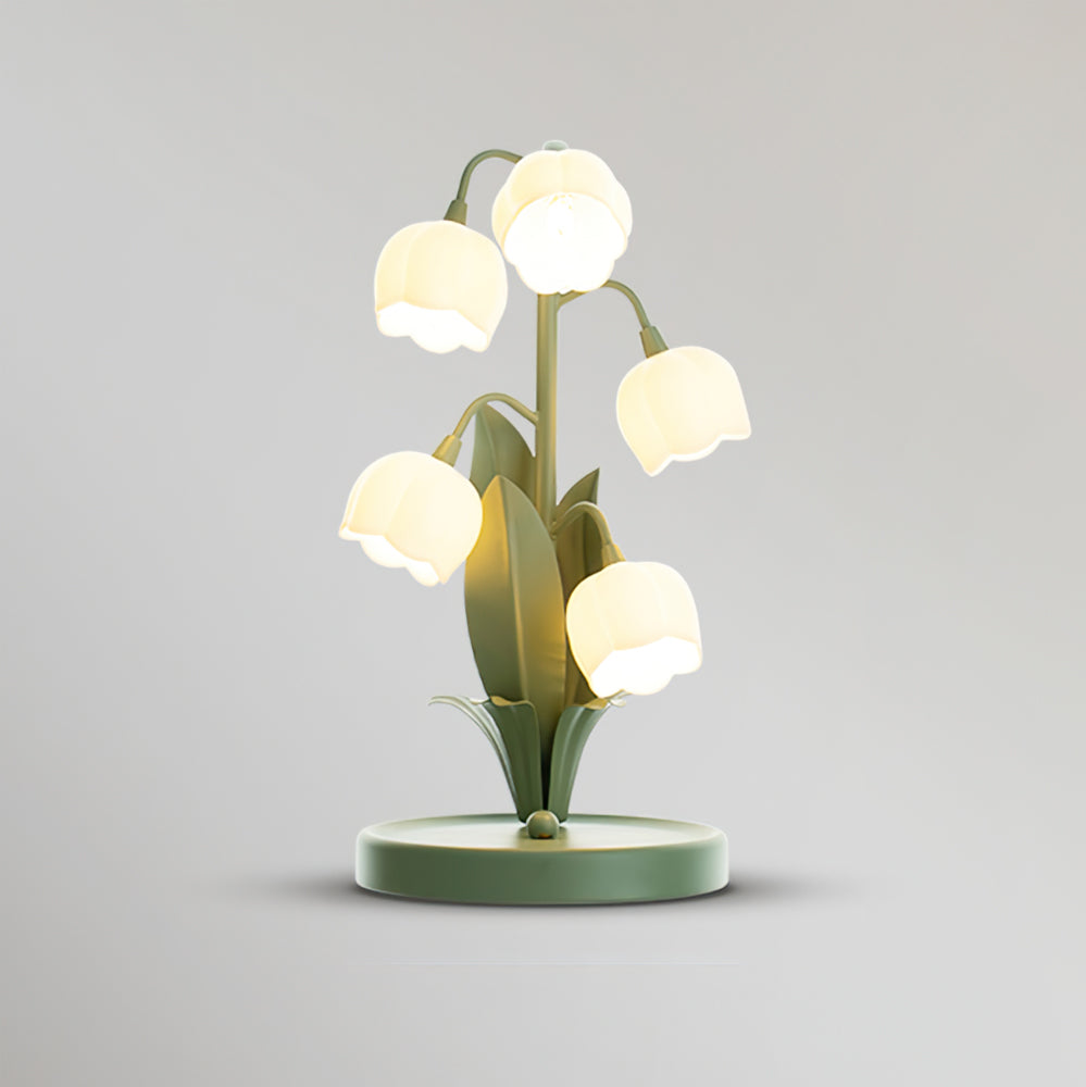 Lampe à poser Bell Orchid | Luminaire floral Ø 18 × H 36 cm