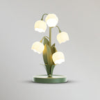 Lampe à poser Bell Orchid | Luminaire floral Ø 18 × H 36 cm