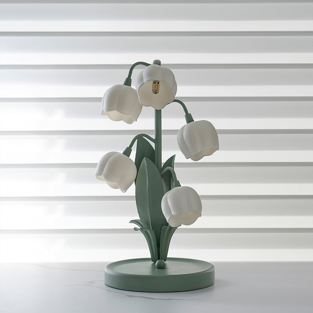 Lampe à poser Bell Orchid | Luminaire floral Ø 18 × H 36 cm