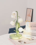 Lampe à poser Bell Orchid | Luminaire floral Ø 18 × H 36 cm