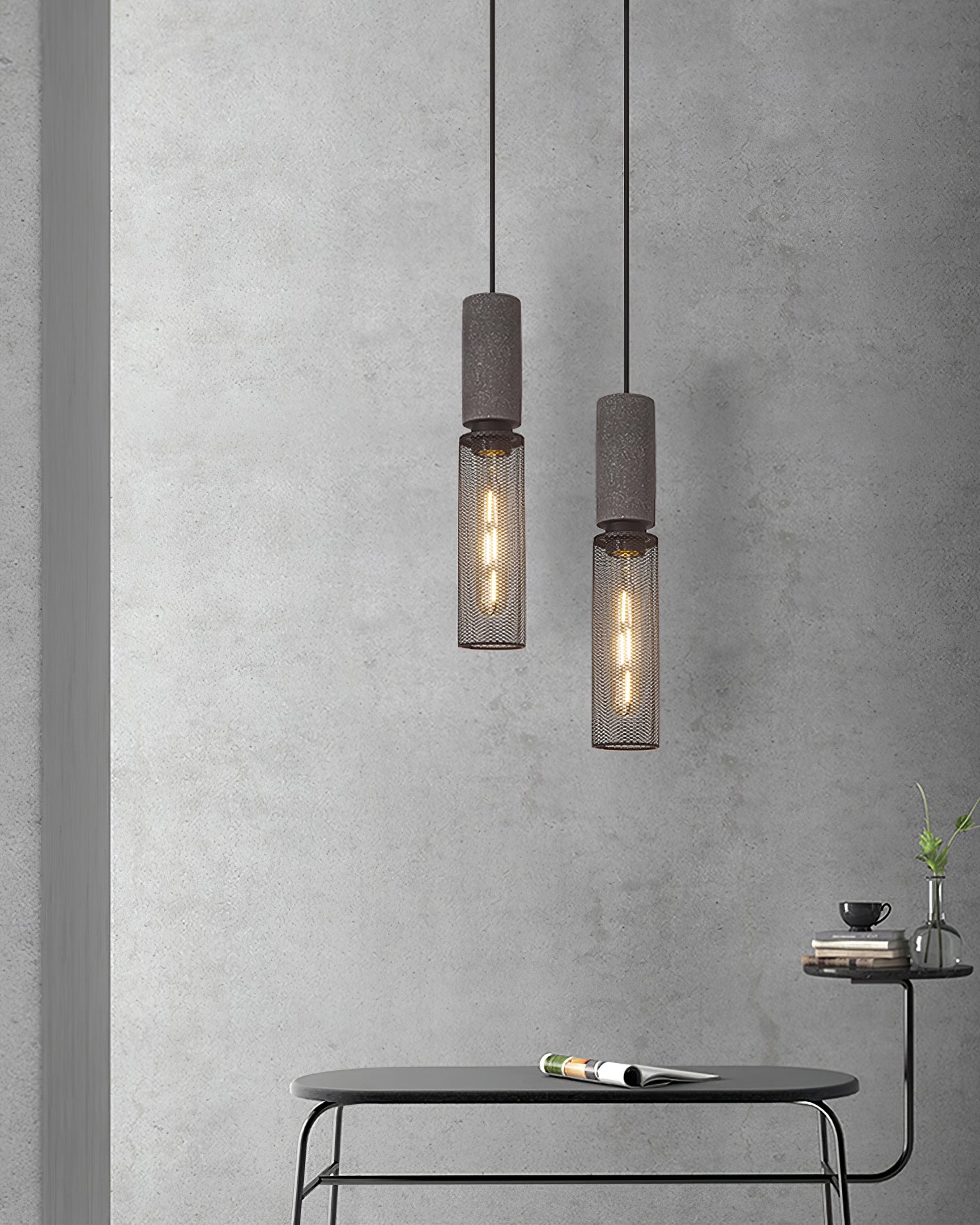 Suspension en béton Urban | Industriel LED, 6 tailles
