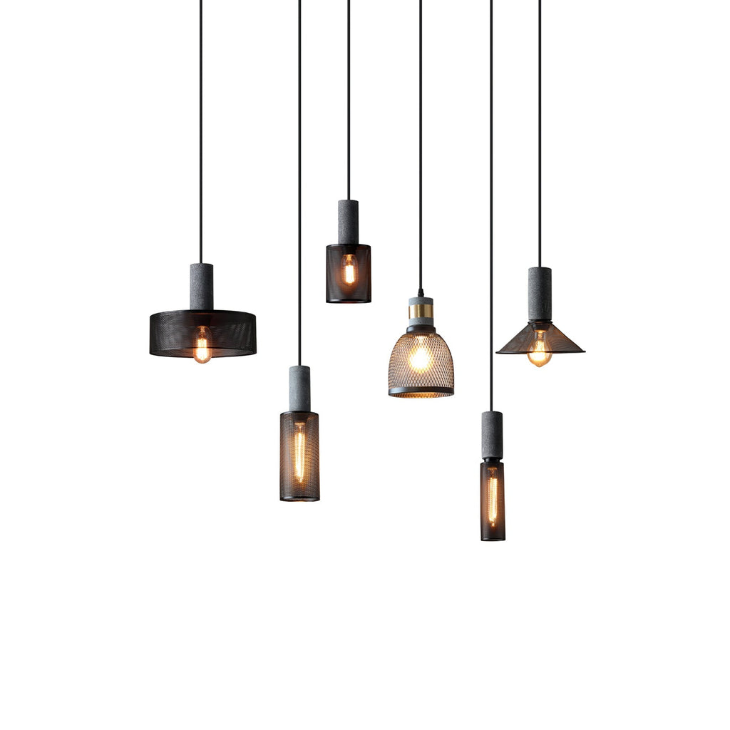Suspension en béton Urban | Industriel LED, 6 tailles