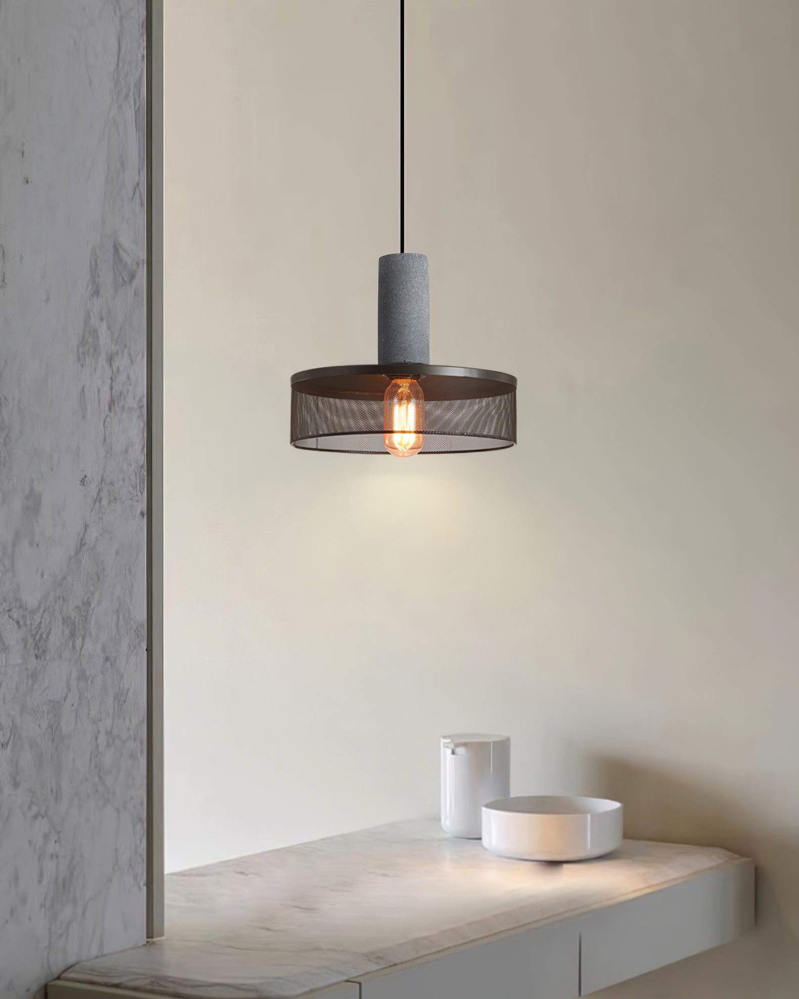 Suspension en béton Urban | Industriel LED, 6 tailles