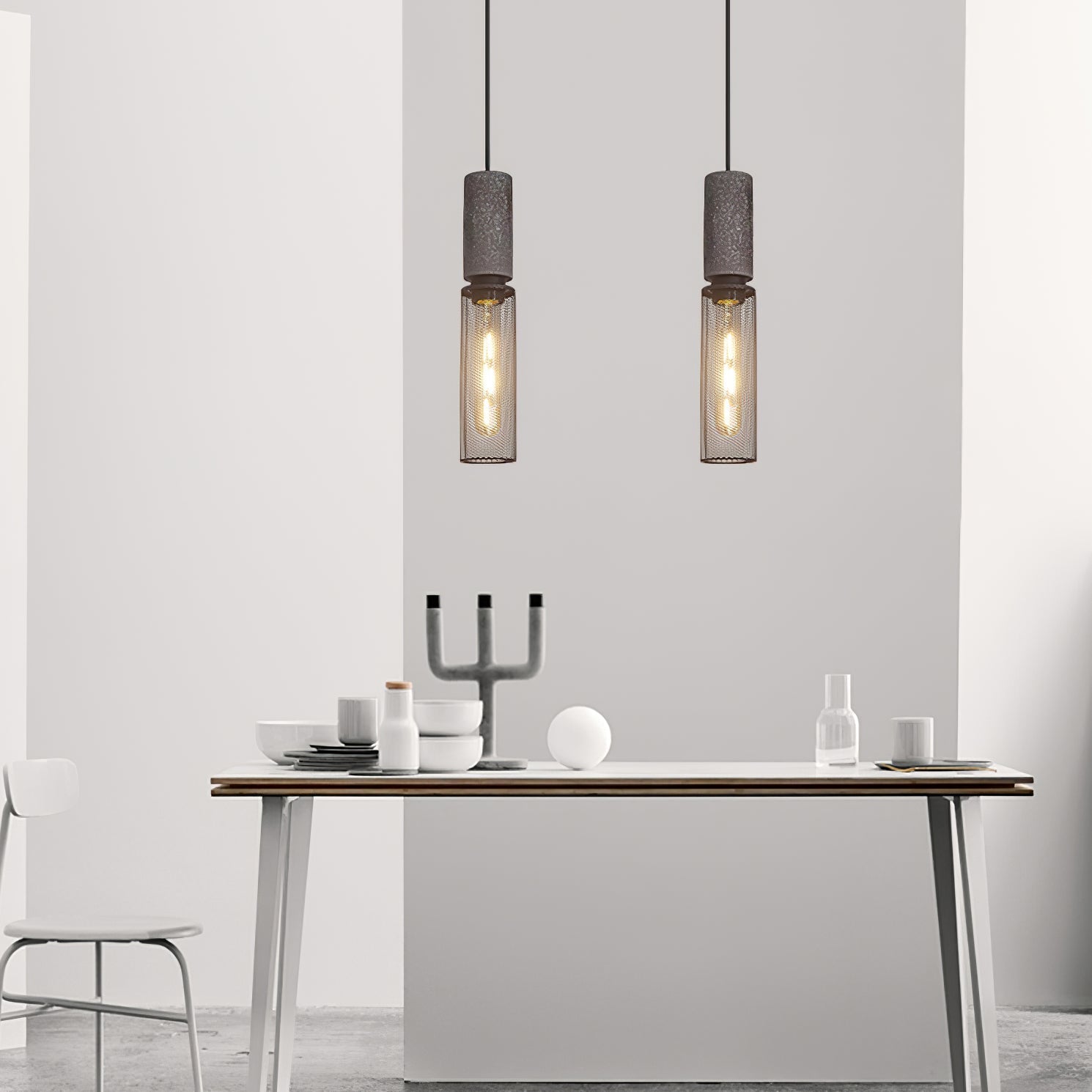 Suspension en béton Urban | Industriel LED, 6 tailles