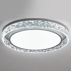 Plafonnier LED anneau de cristal | Télécommande, 50 cm