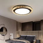 Plafonnier LED anneau de cristal | Télécommande, 50 cm