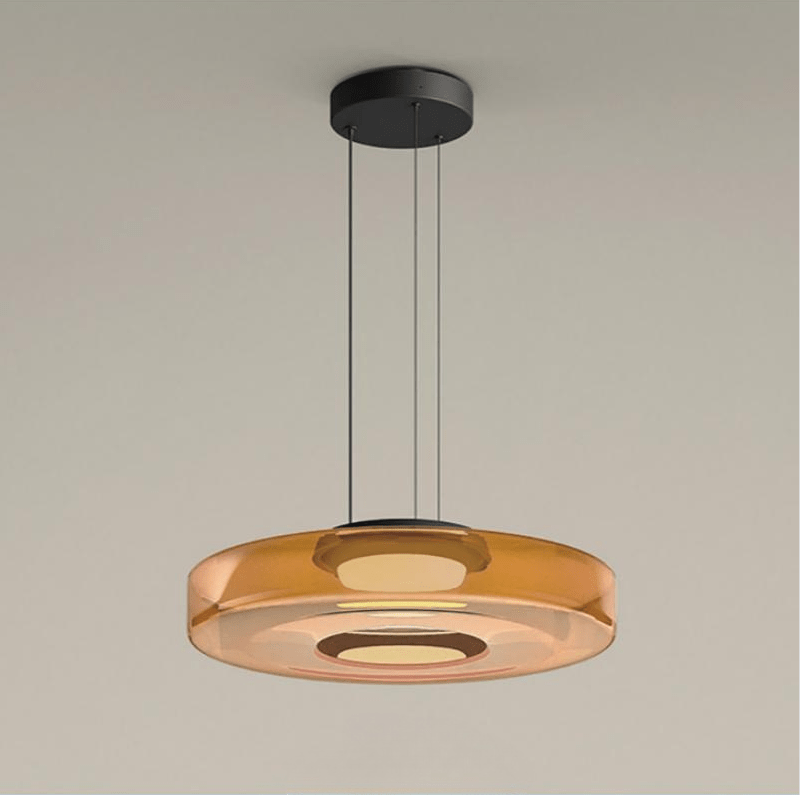 Suspension Bauhaus en verre | Suspension LED à étages, 6 tailles