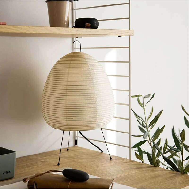 Lampe à poser en papier de riz | Style japonais zen