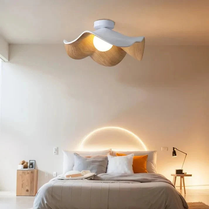 Plafonnier lotus scandinave | Ø 28 ou 40 cm, blanc ou noir