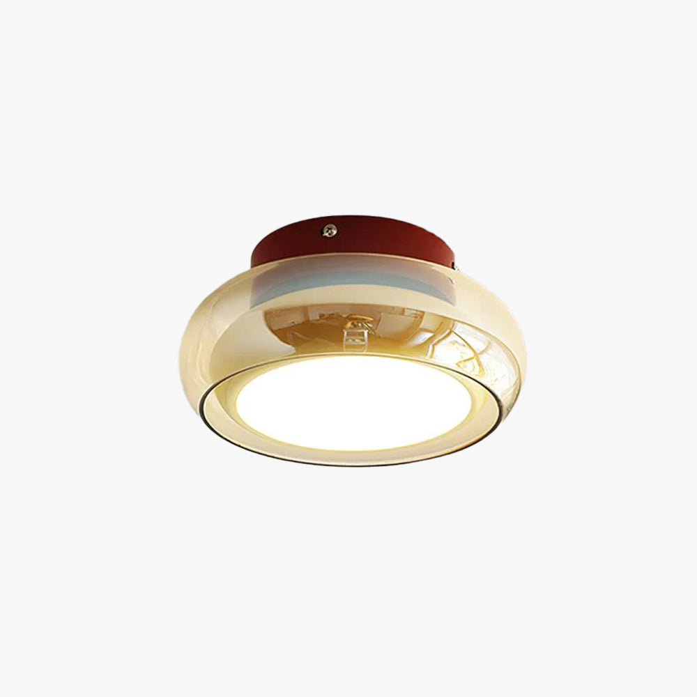 Plafonnier June en verre rétro | LED 12W, Ø 20 cm