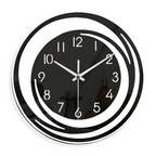 Horloge murale Sorana | Acrylique noir scandinave Ø 30 cm
