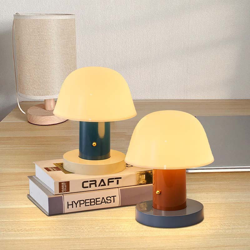 Lampe à poser champignon | LED rechargeable USB-C, Ø 18 cm