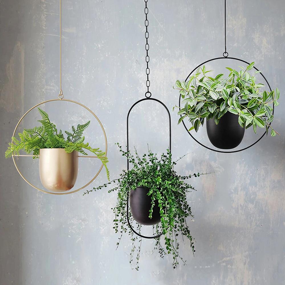 Jardinière suspendue FloraFrame | Fer, modèle rond ou ovale