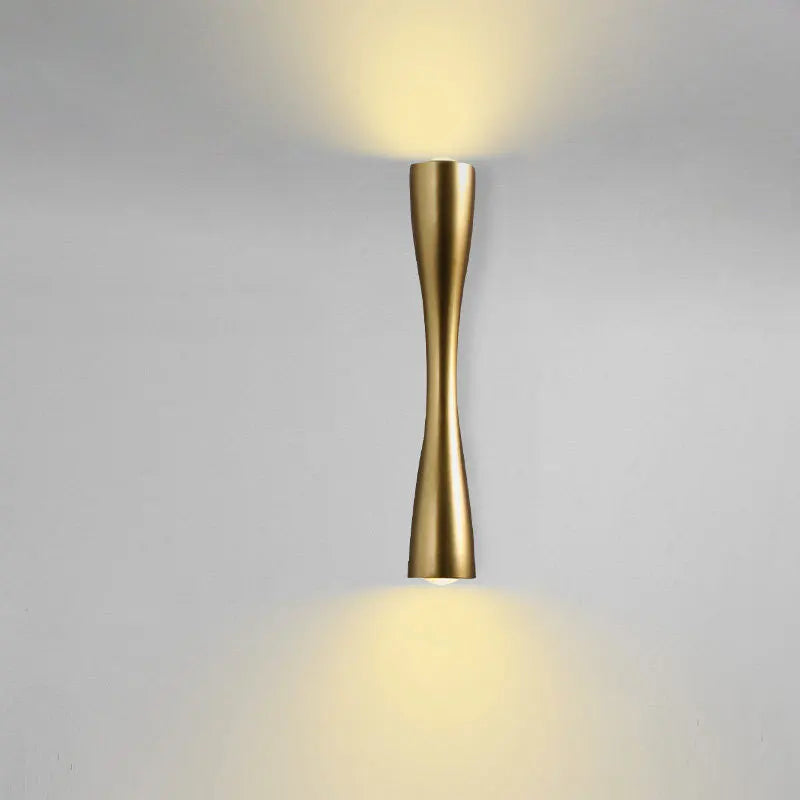 Applique murale dorée IP66 | LED haut et bas, 3 tailles