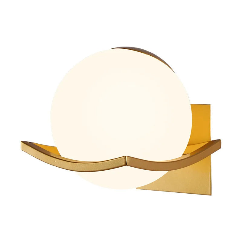 Applique Makar | Globe en verre opalin, 3 coloris