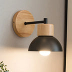 Applique murale bois et métal | Lampe de chevet nordique