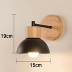 Applique murale bois et métal | Lampe de chevet nordique