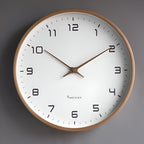Horloge murale nordique | Bois et quartz silencieux