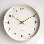 Horloge murale nordique | Bois et quartz silencieux