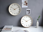 Horloge murale nordique | Bois et quartz silencieux