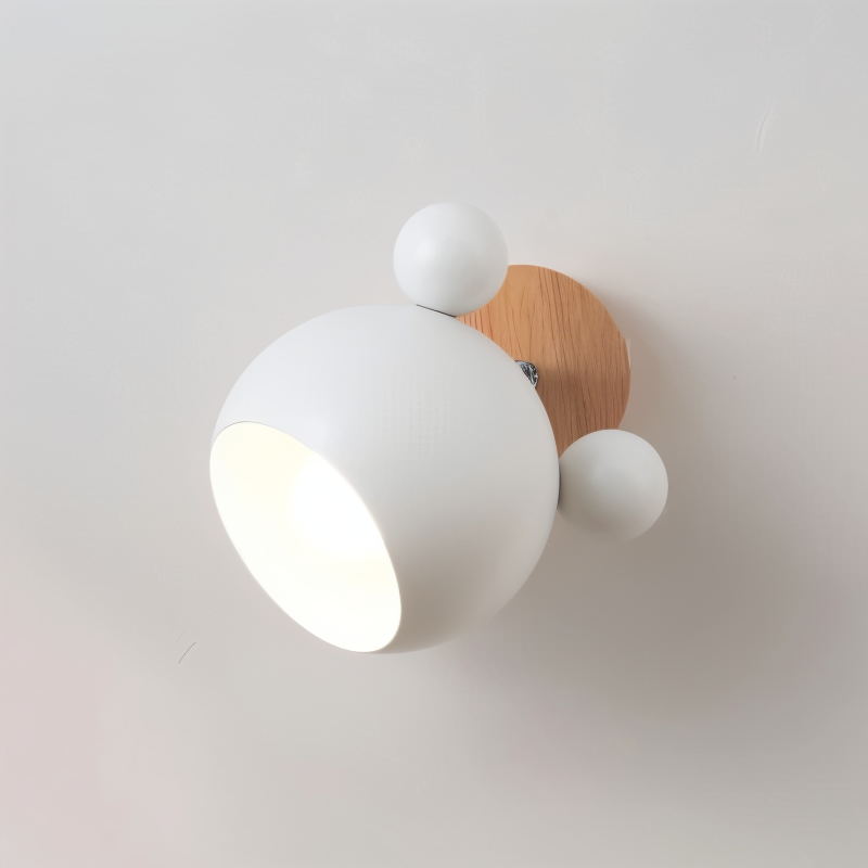 Applique FlashMouse | Tête pivotante, bois et alu